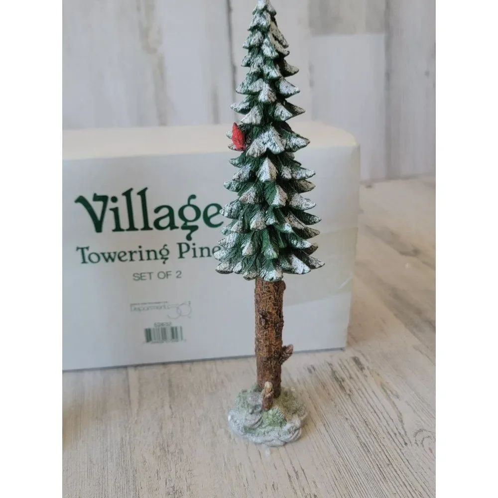 Dept 56 52632 Towering Pines snow‎ village accessory Xmas set